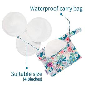 img 3 attached to 🤱 Soarwg Kids Organic Bamboo Nursing Pads for Mom: Super Absorbent, Washable, Reusable Breast Pads for Breastfeeding - 8 Pack with Carry Bag & Laundry Bag - Waterproof