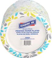 🍽️ genuine joe 10321 paper plates, 6 7/8" - pack of 125 plates: durable and convenient disposable dinnerware logo
