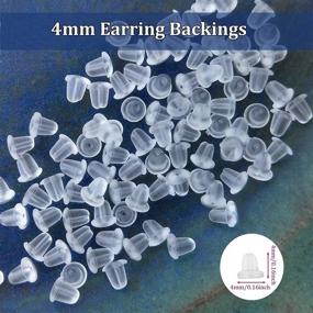 img 1 attached to 👂 1000PCS Hypoallergenic Earring Backs: Plastic Stoppers for Sensitive Skin, Rubber Backings with Storage Box