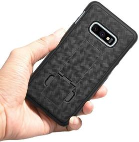 img 1 attached to 📱 Moona Shell Holster Combo Case for Samsung Galaxy S10e with Kickstand & Belt Clip - Stylish & Durable Protection with 3 Year Warranty