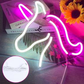 img 3 attached to 🦄 Vibrant XIYUNTE Neon Unicorn Light, USB Powered Pink/White Acrylic Sign for Wall Decor in Bedroom, Bar, Party, Christmas, Wedding