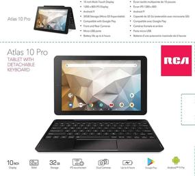 img 2 attached to Планшет RCA 10" Черный - Лучшая производительность Quad-Core, 2 ГБ ОЗУ, 32 ГБ хранилища, Сенсорный HD-экран IPS, WiFi, Bluetooth, Съемная клавиатура, Android 9 Pie