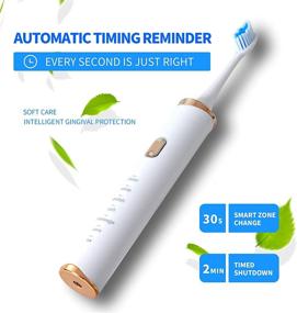 img 2 attached to Waterproof Rechargeable Electric Toothbrush for Adults