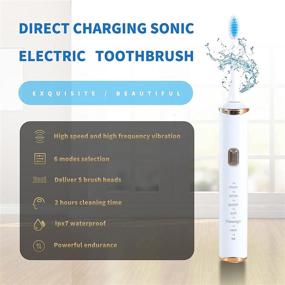 img 1 attached to Waterproof Rechargeable Electric Toothbrush for Adults