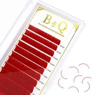 💃 vibrant red color colored eyelash extensions for bolder, eye-catching look - red-d-0.15,8-15mix logo