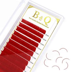 img 4 attached to 💃 Vibrant Red Color Colored Eyelash Extensions for Bolder, Eye-Catching Look - Red-D-0.15,8-15MIX