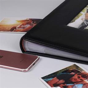 img 2 attached to 📷 RECUTMS 300 Photos Wedding Family Photo Album - Small Capacity Premium Leather Cover 4x6 Picture Album Holds 300 Horizontal Photos (Black)