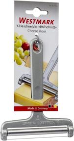 img 1 attached to 🧀 Westmark Germany Heavy Duty Stainless Steel Wire Cheese Slicer - Angle Adjustable (Grey), 7"x 3.9" x 0.2" - Efficient and Durable Cheese Slicing Tool