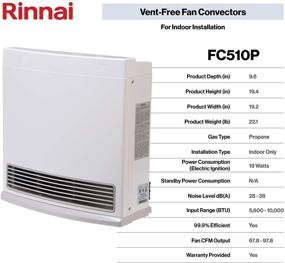 img 3 attached to 🔥 Rinnai FC510P Propane Gas Space Heater with Fan Convector