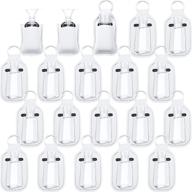 🧳 42-piece empty travel size bottle and keychain holders set with 20 refillable 30ml flip cap containers, 20 keychain bottle holders, and 2 funnels - white logo