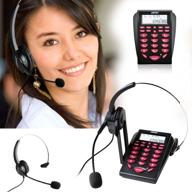 agptek corded headset telephone with dialpad 🎧 for house call center office - enhanced noise cancellation logo