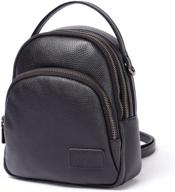 leather backpack convertible shoulder fashion logo