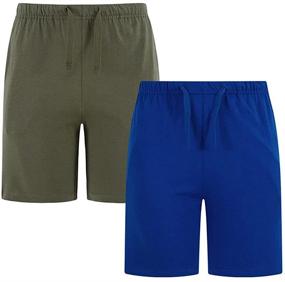 img 4 attached to Cotton Jersey Shorts with Pockets - Yujerry Unisex Boys' Clothing