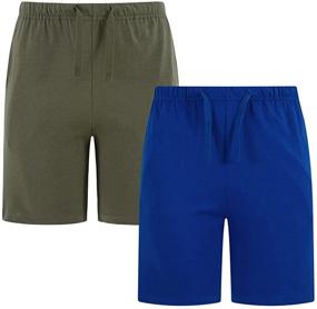 img 3 attached to Cotton Jersey Shorts with Pockets - Yujerry Unisex Boys' Clothing