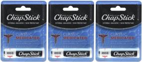 img 2 attached to Chapstick Classic Medicated Lip Balm, 0.15 oz, Pack of 3 - Soothes Dry Lips Effectively