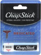 chapstick classic medicated lip balm, 0.15 oz, pack of 3 - soothes dry lips effectively logo