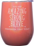 🎁 diversebee inspirational thank you gifts for women - best friend, sister, girls, wife, girlfriend, coworker, nurse, mom | encouragement birthday wine gifts - insulated wine tumbler with lid (coral) логотип