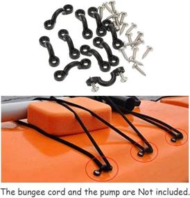 img 3 attached to 🔗 10pcs Nylon Bungee Deck Loops Tie Down Pad Eye with 20 Screws - Ideal for Boat and Kayak Deck Rigging Kit