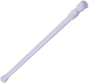 img 4 attached to 🪞 Versatile and Adjustable Tension Rod for Spring Window Curtains and Closet Organization: SMAZ LIFE 16-27 inch