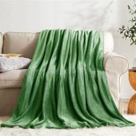 🌿 ultra-soft emerald kmuset fleece blanket twin size: lightweight, cozy microfiber luxury bed blanket logo