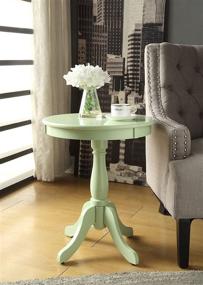 img 1 attached to 🪑 ACME Furniture 82810 Alger Side Table: Sleek Light Green Accent in One Size