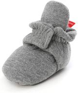 🧦 winter cotton booties socks for unisex baby - soft sole, non-slip fleece cozy socks - infant toddler first walkers crib slippers shoes by panga logo