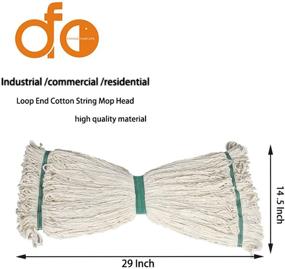 img 3 attached to 🧹 OFO Loop-End Cotton String Mop Head – Premium Quality, Heavy Duty Mop Refills for Efficient Home/Industrial/Commercial Cleaning – Pack of 3