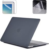 🖥️ applefuns 13 inch macbook air case (a1932 a2179 m1 a2337) - 2021 2020 2019 2018 release, retina display touch id, 3 in 1, black logo