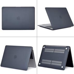 img 2 attached to 🖥️ Applefuns 13 Inch MacBook Air Case (A1932 A2179 M1 A2337) - 2021 2020 2019 2018 Release, Retina Display Touch ID, 3 in 1, Black