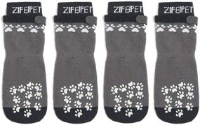 img 2 attached to 🐾 ZIFEIPET Anti Slip Dog Socks: Adjustable Paw Protection for Hardwood Floor Wear - Traction Control with Strap for Small to Large Dogs