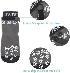 img 1 attached to 🐾 ZIFEIPET Anti Slip Dog Socks: Adjustable Paw Protection for Hardwood Floor Wear - Traction Control with Strap for Small to Large Dogs