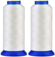 🧵 selric [3000 yards / 30 colors available] uv resistant polyester thread pack - #69 t70 size 210d/3 for upholstery, outdoor market, drapery, beading, purses, leather (white) logo