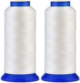 img 4 attached to 🧵 Selric [3000 Yards / 30 Colors Available] UV Resistant Polyester Thread Pack - #69 T70 Size 210D/3 for Upholstery, Outdoor Market, Drapery, Beading, Purses, Leather (White)