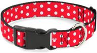 🐾 stylish and functional: minnie mouse polka dot dog collar with plastic clip - adjustable sizes for small, medium, and large dogs logo