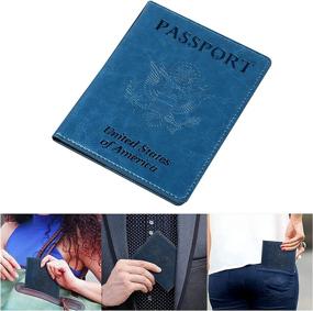 img 2 attached to 👜 Effortlessly Stylish: WHOMEAF Leather Passport Vaccine Traveling for Seamless Travel Experiences