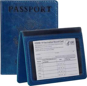 img 4 attached to 👜 Effortlessly Stylish: WHOMEAF Leather Passport Vaccine Traveling for Seamless Travel Experiences