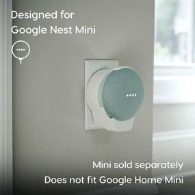 img 1 attached to Основные принадлежности для Google Nest Mini 2-го поколения - настенное крепление doqxD Outlet, 2 штуки, морозно-белое - подходит для горизонтальных и вертикальных розеток.