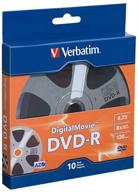 📀 verbatim dvd-r 4.7gb 8x bulk box - digitalmovie surface - pack of 10 logo