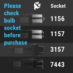 img 2 attached to 🔴 Syneticusa 7443 Red Flashing Strobe Blinking LED Light Bulbs: Enhancing Rear Safety with High Power Brake/Tail/Stop Alerts