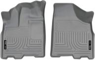 🚗 husky liners weatherbeater front floor liners: perfect fit for 2011-20 toyota sienna in grey logo