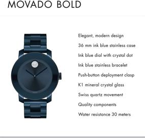 img 3 attached to ⌚ Stainless Steel Movado Women's Swiss Quartz Watch for Ladies - Wrist Watches