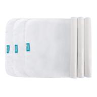 👶 3-pack flannel waterproof changing pad liners: portable & durable diaper pads, white logo