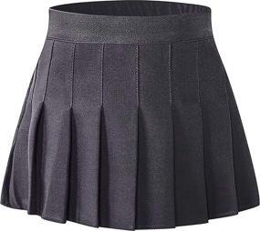 img 4 attached to 👗 Stylish and Functional: Cromoncent Pleated School Uniform Skirts for Girls - Quality Girls' Clothing