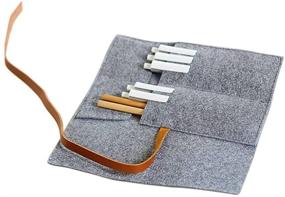 img 3 attached to 🖋️ NUOLUX Pencil Holder & Pen Case Organizers: Foldable Pouch Storage Bag for Cosmetics (2pcs)