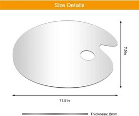 img 1 attached to 🎨 Набор Бесплоп 2 шт. 12x8 Акриловая Палитра: Прозрачная, Легко Моющаяся Художественная Палитра - Идеальна для Живописи Маслом