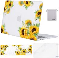 🌻 transparent sunflower hard shell case for macbook pro 13 inch (2016-2021 release a2338 m1 a2289 a2251 a2159 a1989 a1706 a1708) including keyboard cover, screen protector, and storage bag by mosiso logo