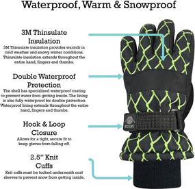 img 2 attached to 🧤 Ultimate Weatherproof Thinsulate Men's Accessories: NIce Caps Gloves & Mittens