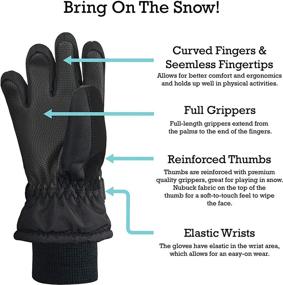 img 1 attached to 🧤 Ultimate Weatherproof Thinsulate Men's Accessories: NIce Caps Gloves & Mittens