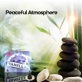 img 2 attached to 🌸 Premium HEM Incense from India - Vanilla Fragrance - Case of 12 Boxes (10 Cones Each)