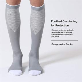 img 1 attached to 🧦 CelerSport Compression Socks (3 Pairs) - 20-30 mmHg Running Support for Men and Women